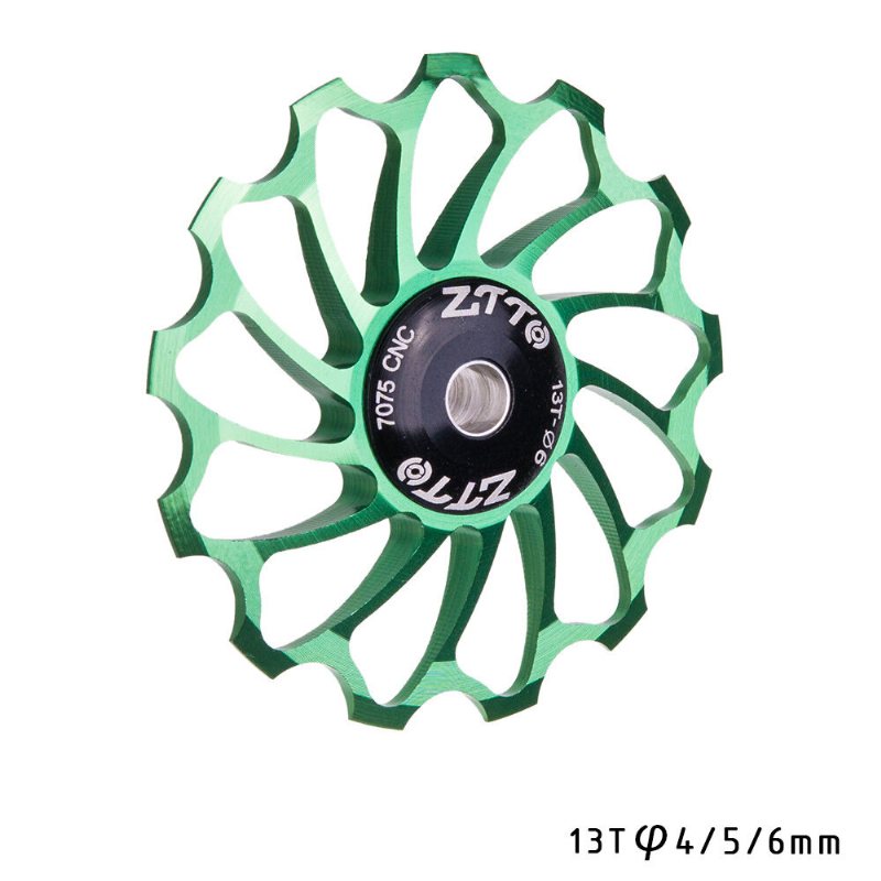 Ztto 13t 4/5/6mm Lättvikts Höghållfast Aluminiumlegering Keramisk Bakre Paddelstyrhjul Mtb Landsvägscykelstyrrulle