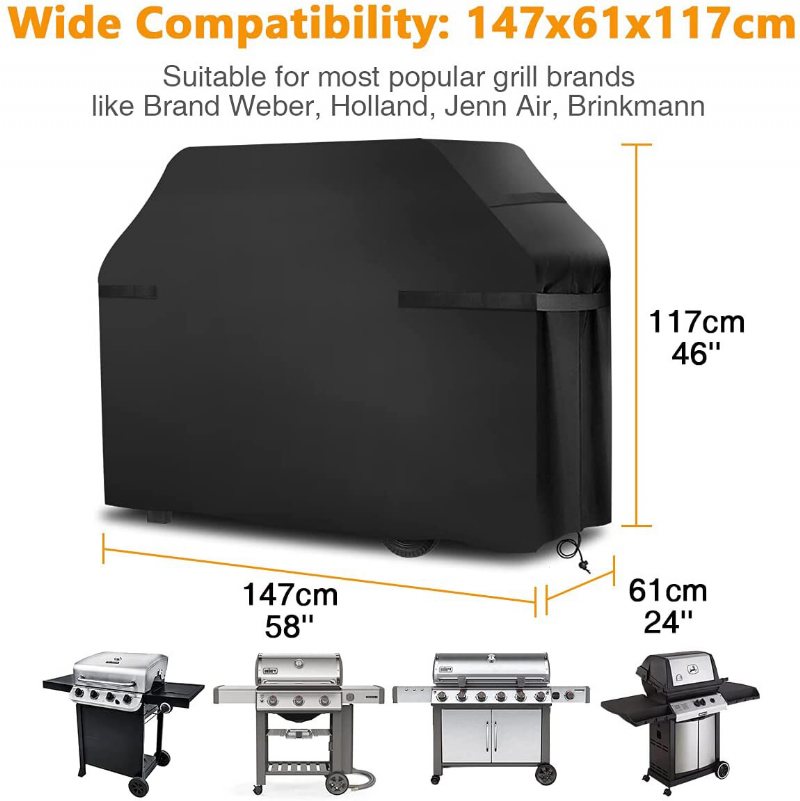 43 Tums Utomhus Bbq Gasgrill Cover Heavy Duty Skydd Vattentät Anti-uv