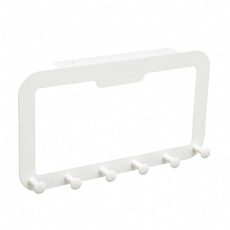 6 Krokar Bakdörr Hanger Rack Badrum Kök Organizer Hem Förvaring Hållare