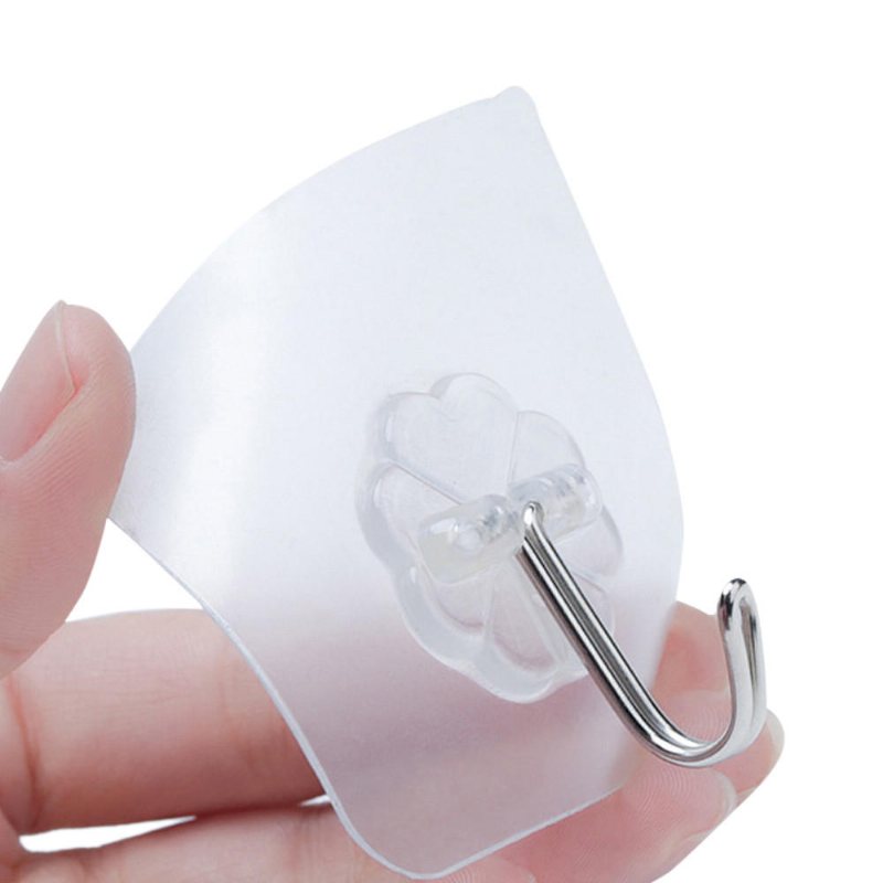 Honana Hn-31 6st Stark Transparent Sticky Wall Krokar Hängare För Kök Badrumshållare