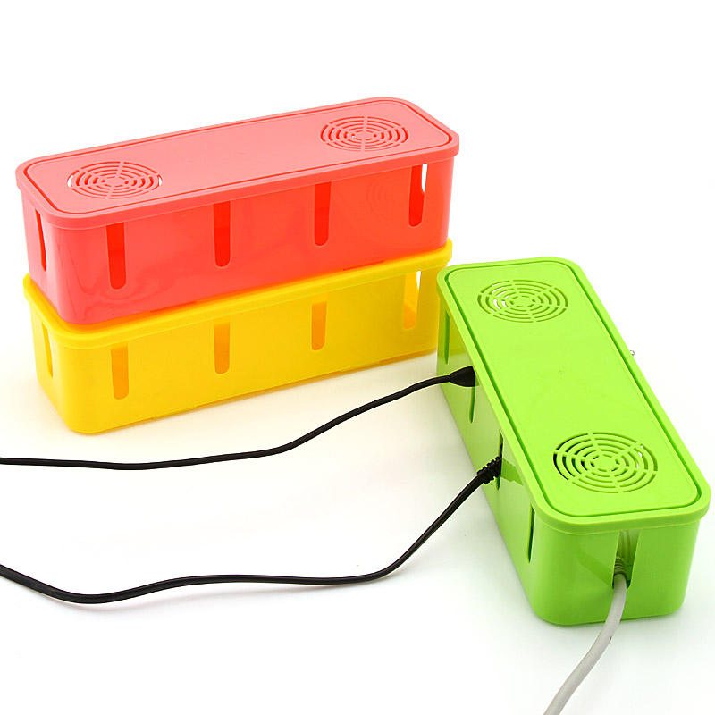 Honana Hn-b60 Färgglad Kabelförvaringslåda Stor Hushållsledningsorganisator Power Strip-skydd