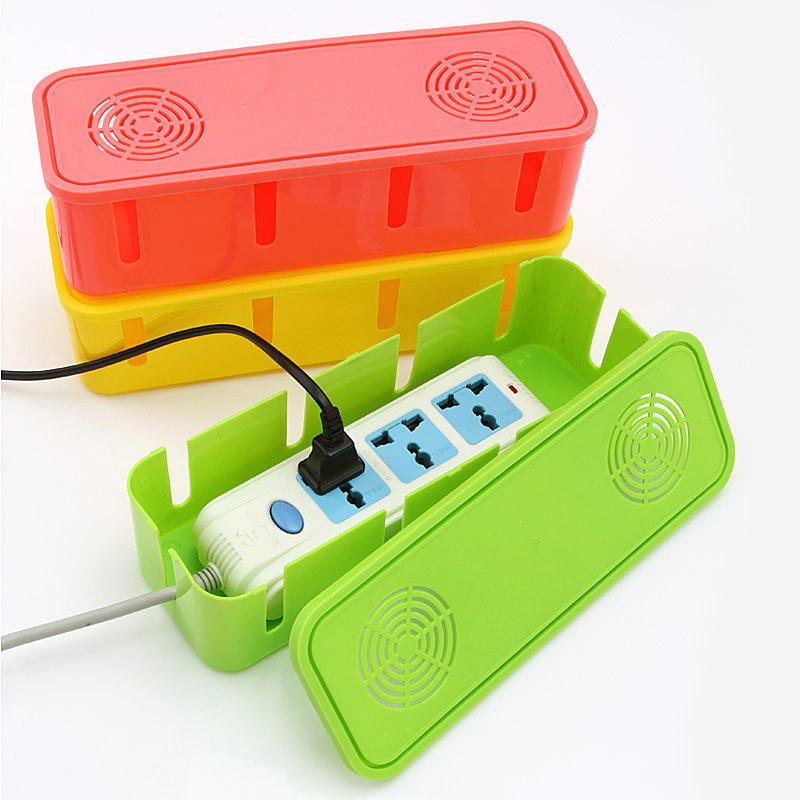 Honana Hn-b60 Färgglad Kabelförvaringslåda Stor Hushållsledningsorganisator Power Strip-skydd