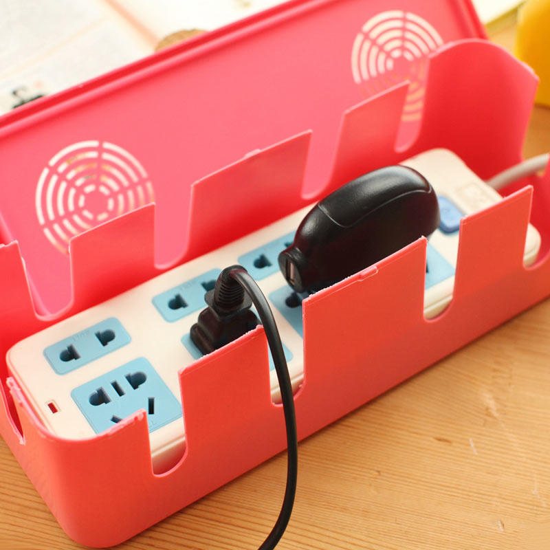 Honana Hn-b60 Färgglad Kabelförvaringslåda Stor Hushållsledningsorganisator Power Strip-skydd