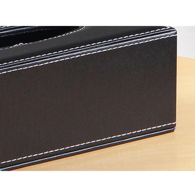 Läder Desktop Car Tissue Box Förvaring Smycken Box Reorganize Box Office Pen Container