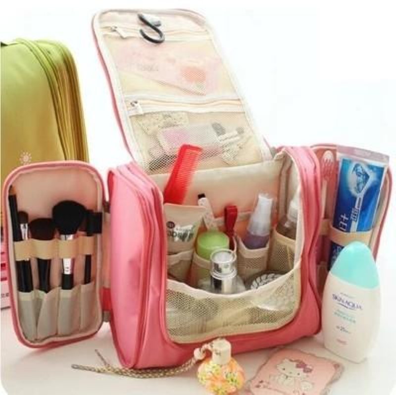 Multifunktionell Reseförvaringsväska Hängande Kosmetolog Kvinnor Kosmetisk Handväska Wash Makeup Bag