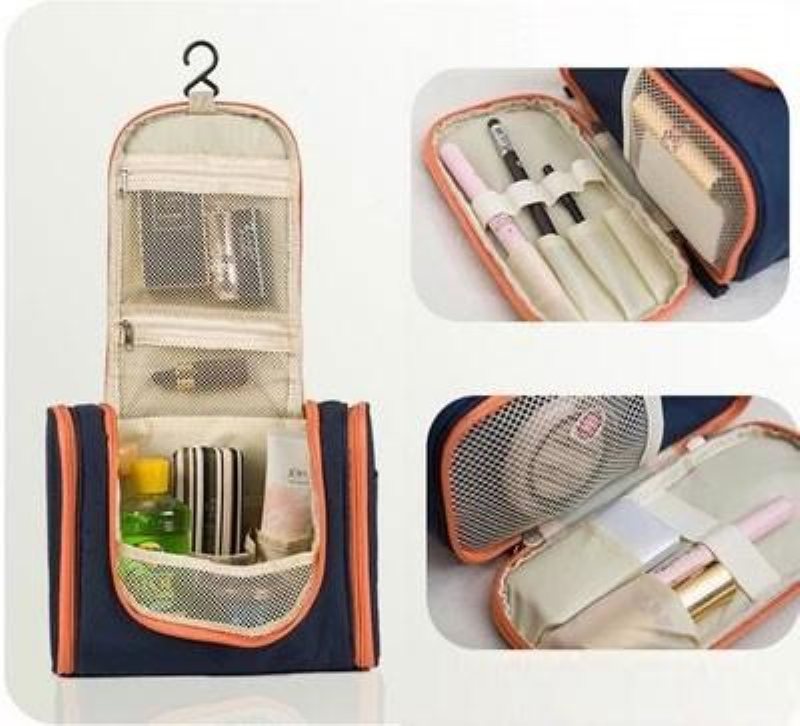 Multifunktionell Reseförvaringsväska Hängande Kosmetolog Kvinnor Kosmetisk Handväska Wash Makeup Bag