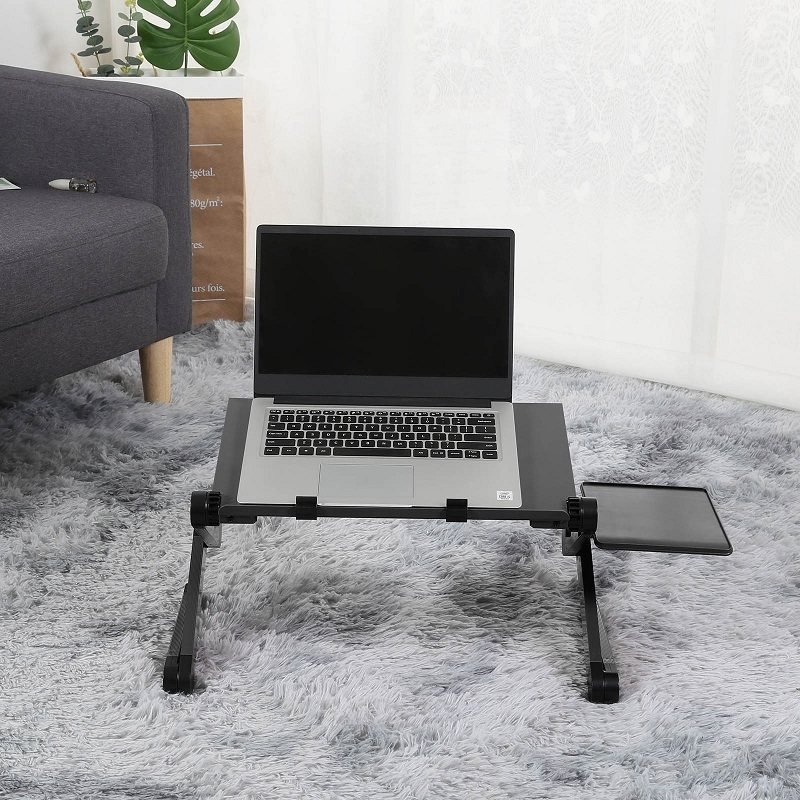 Laptop Skrivbord Säng Justerbar Aluminium Ergonomisk Bärbar