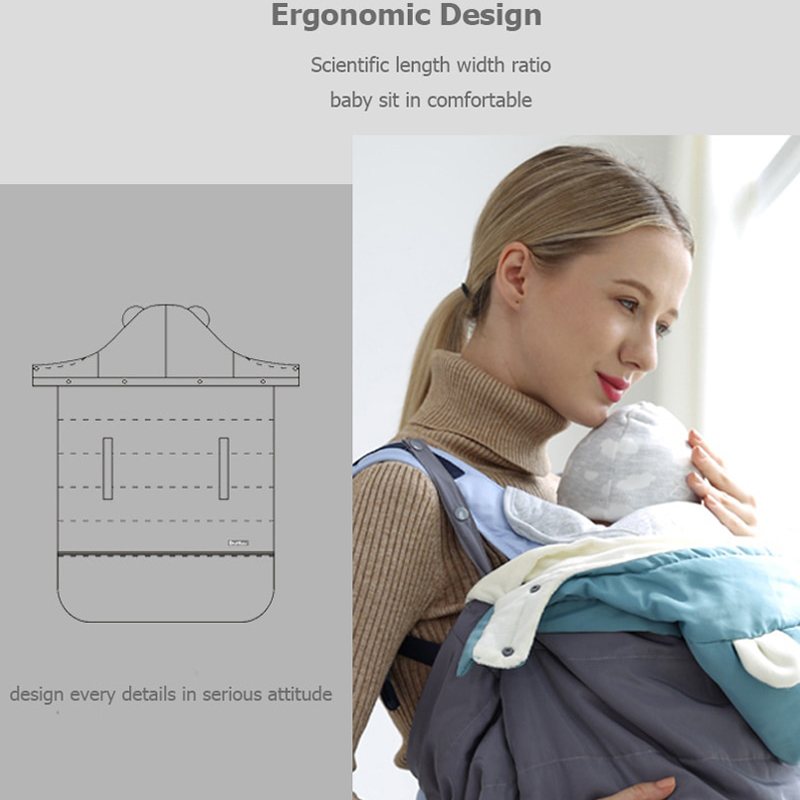 Bärsele Täckmantel Ergonomisk Tjock Vindtät Luvtröja
