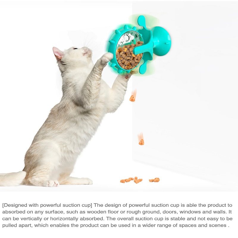 Cat Leaking Interactive Roterable Wheel Toy