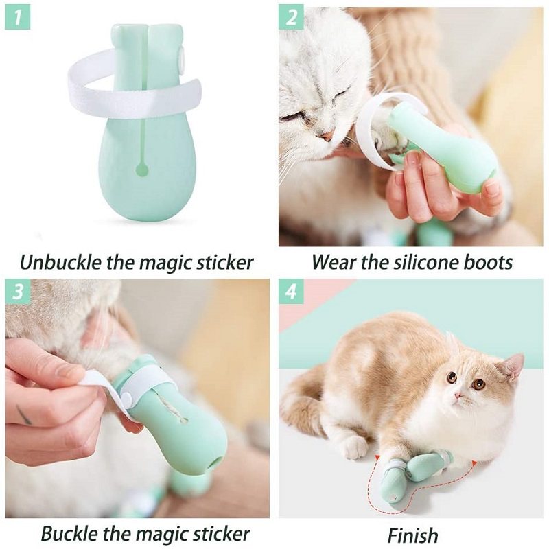 Cat Paw Boots Justerbart Anti-skrapskydd