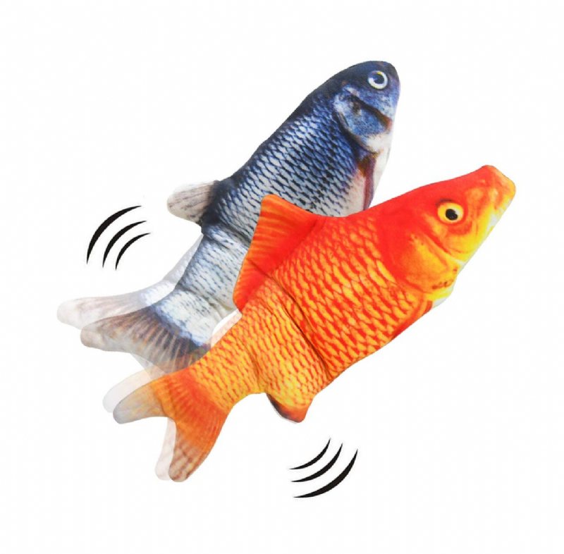 Charminer 2-pack Elektrisk Katt Fiskleksak Realistisk Rörlig Fisk Kattleksaksimulering Kattmynta Kickerleksaker Interaktiva Fiskkattleksaker För Inomhuskatter Som Biter