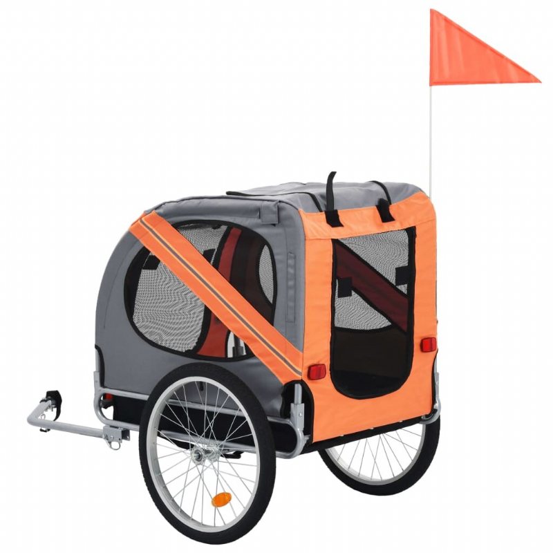 Hundcykelvagn Orange Och Grå