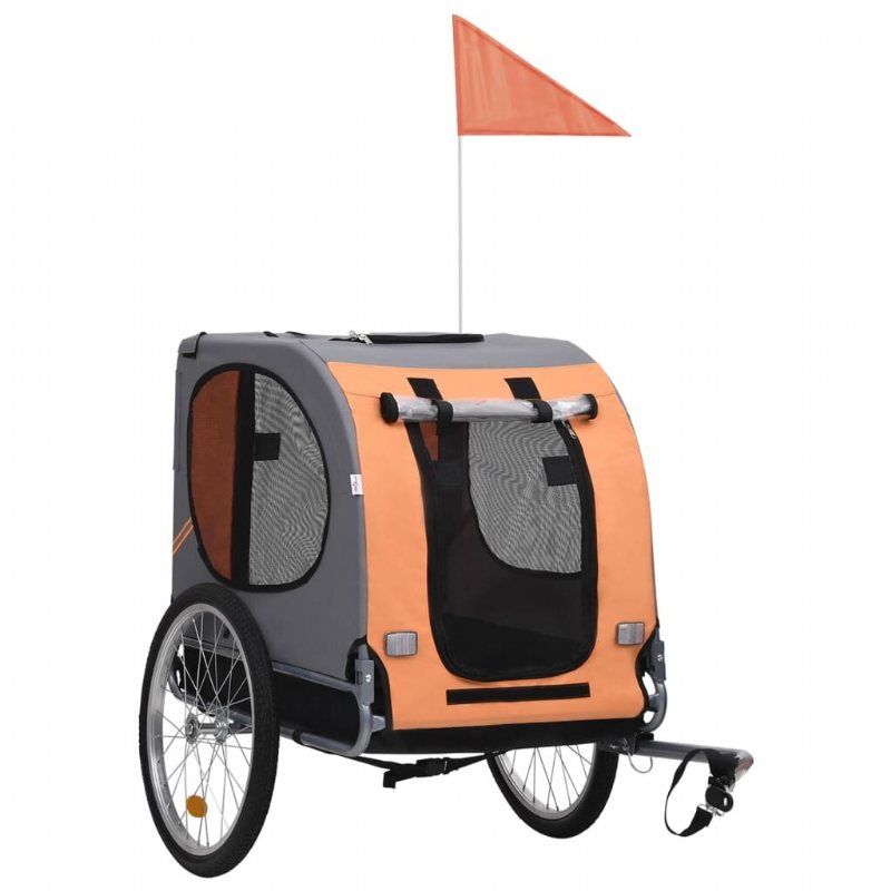 Hundcykelvagn Orange Och Grå