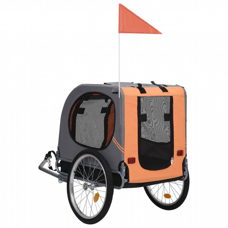 Hundcykelvagn Orange Och Grå