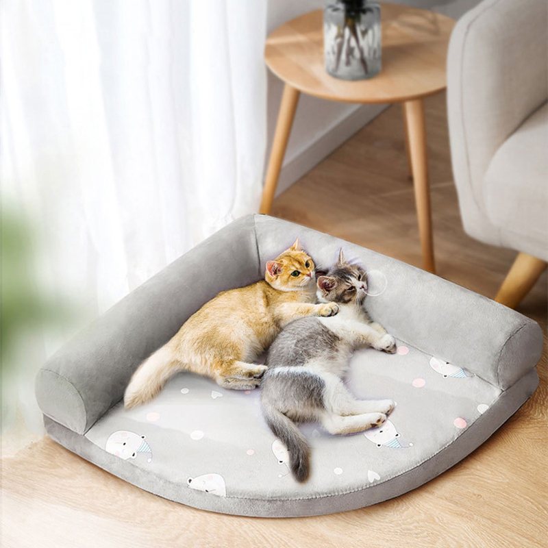 Husdjur Säng Katt L-formad Liggunderlag