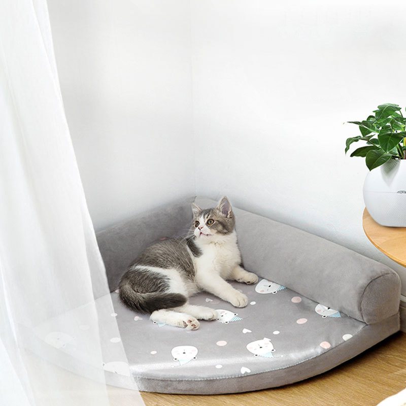 Husdjur Säng Katt L-formad Liggunderlag