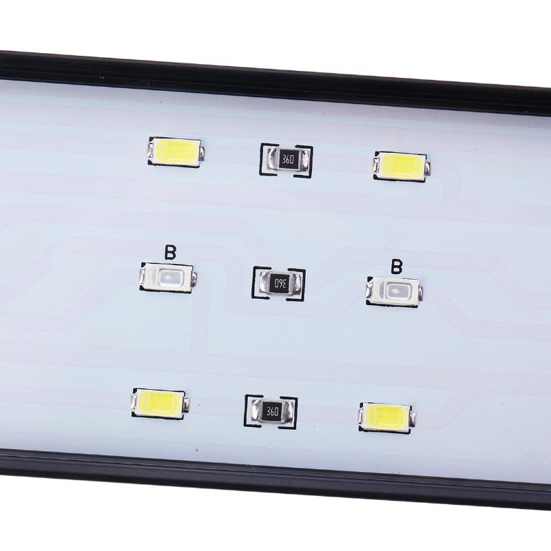 100-240v 10w Clip-on Led Aquarium Light Decoration Lighting Lampa Med Vita Och Blå Lysdioder Touch Control 2 Lägen