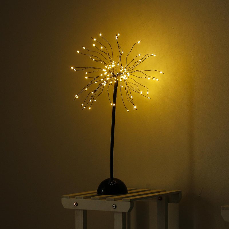 100 Led Maskrosor Lampa Usb Fyrverkeri Nattljus Trädgård Bröllopsfest Jul