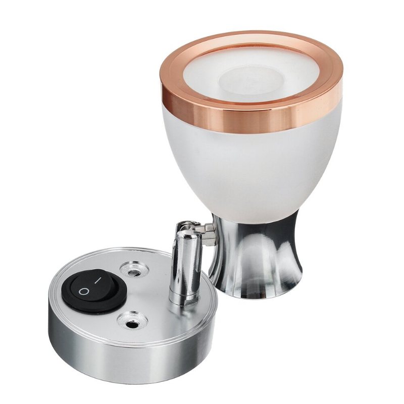 12v 3w Led Interiör Frostat Glas Led Mini Spot Light Läsnattlampa För Husvagnsskåp