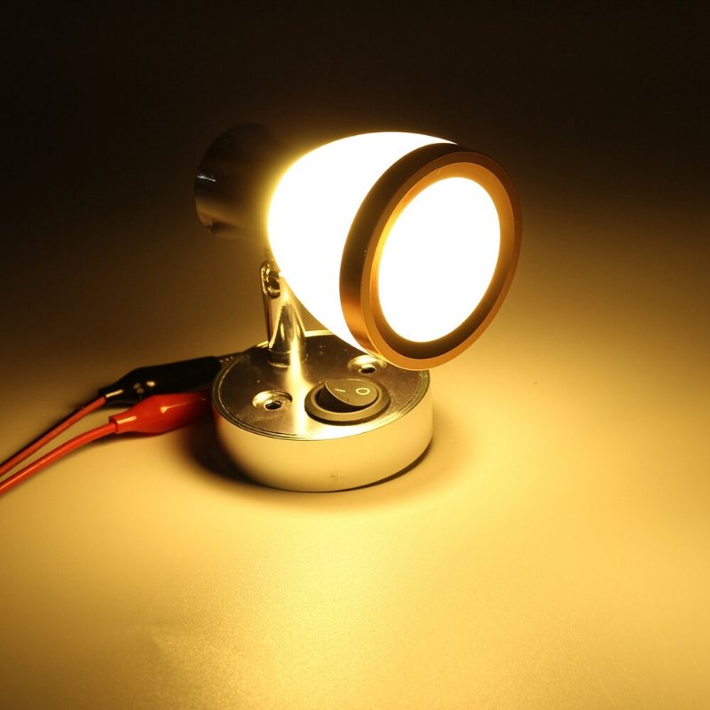 12v 3w Led Interiör Frostat Glas Led Mini Spot Light Läsnattlampa För Husvagnsskåp