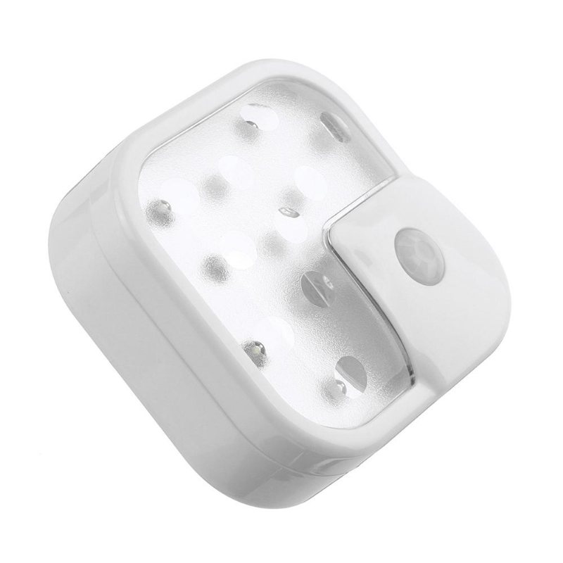 15w 10 Led-ljus Pir Rörelsesensor Skåp Sängbordslampa Nattbelysning