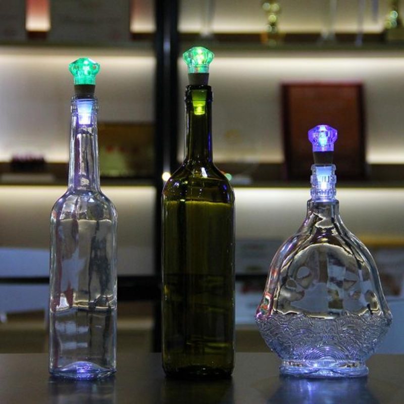 1w Färgglad Led-diamantform Vinflasklock Cork Light Usb Uppladdningsbar Hemfestdekor