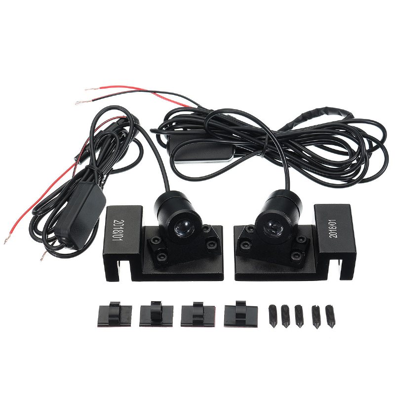 2st 1.2w Trådbunden Autodörr Led Ängelvingeprojektor Välkomstljus Mattlampa Ambient Chassi Rock Lights