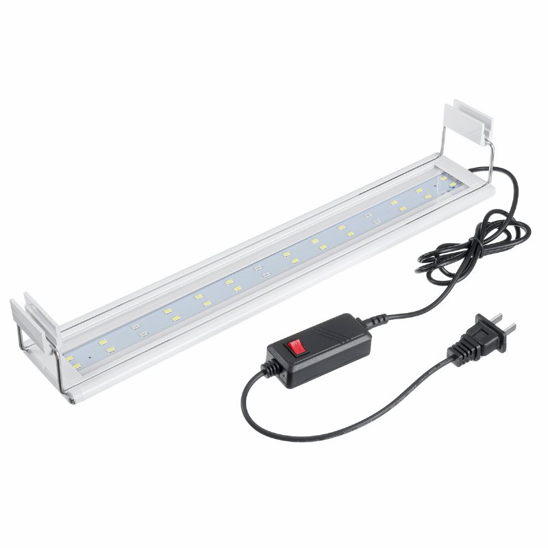 3/5/7/9w 220v Us-kontakt Fish Tank Lamp Led Energisnål Blå+vit Ljuslinjebrytare