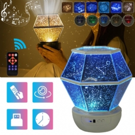 3 Stilar Färgglada Stjärnhimmelsljus Led-projektor Musik Romantisk Lampa Nattljus