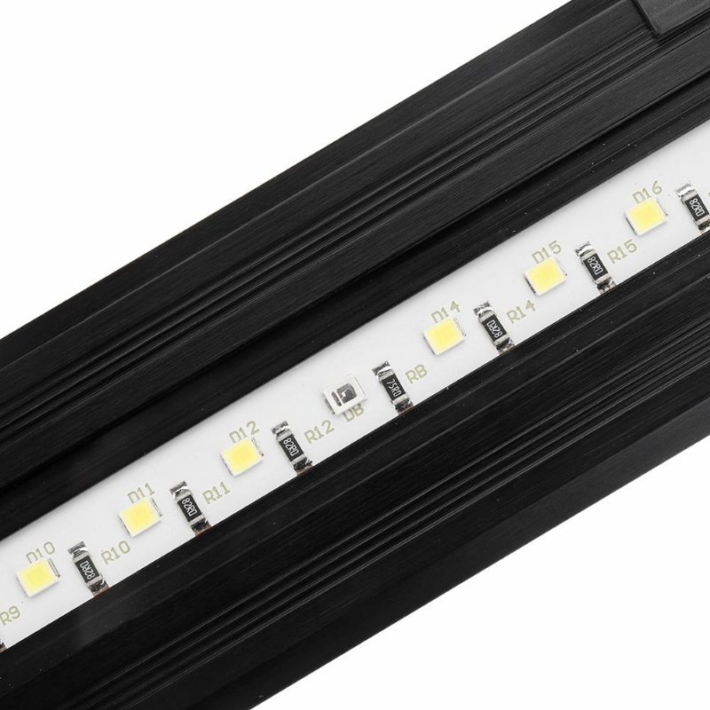 3.5w 25cm Justerbar 2835 Led Aquarium Fish Tank Super Slim Light Lampa Svart