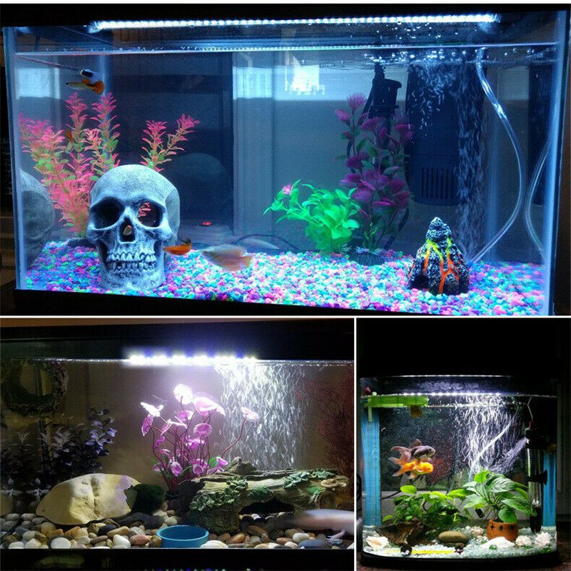 38cm Bluetooth App Rgb Led Aquarium Fish Tank Lights Dränkbar Strip Bar Lampa