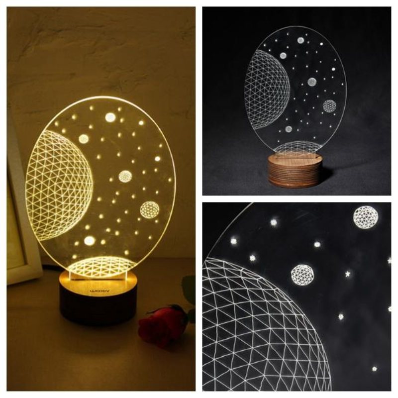 3d Visuell Led Liten Bordsnattlampa För Julens Alla Hjärtans Dag