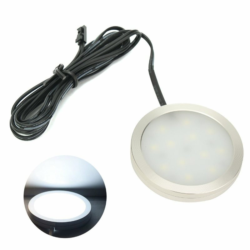8st Led-skåp Ljus Vit Dimbar Köksbänk Under Pucken Rf Trådlös Fjärrkontroll + Strömförsörjning
