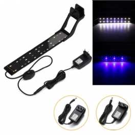 8w 33cm Blå & Vit Led Justerbar Aquarium Fish Tank Lamp Super Slim Clip On Light