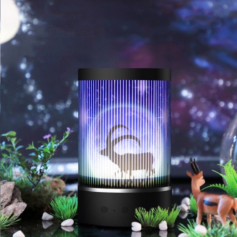 Animation Led Nattljus Med Fjärrkontroll Romantiskt Universum Stjärnhimmel Projektionsljus Usb-laddning Bärbar Nattlampa Juldekoration