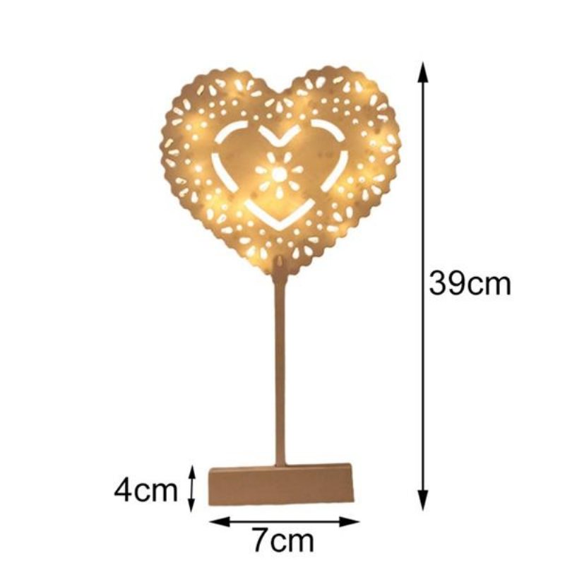 Batteridriven Star Christmas Tree Heart Led Nattljus Bordslampa Heminredning