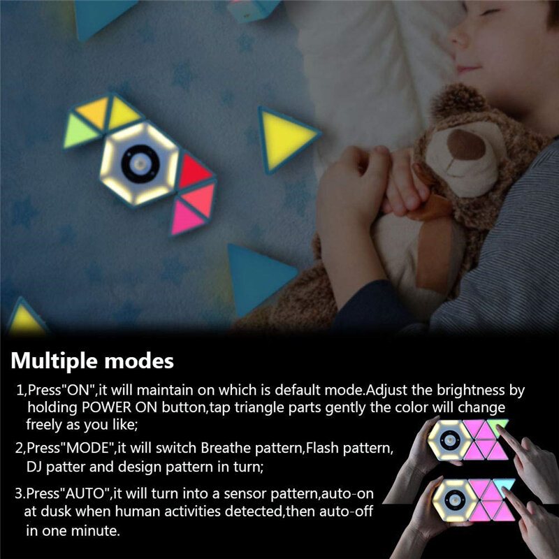 Dc5v Usb Diy Smart Pussel Nattlampa Beröringskänslig Färgförändrande Leksak