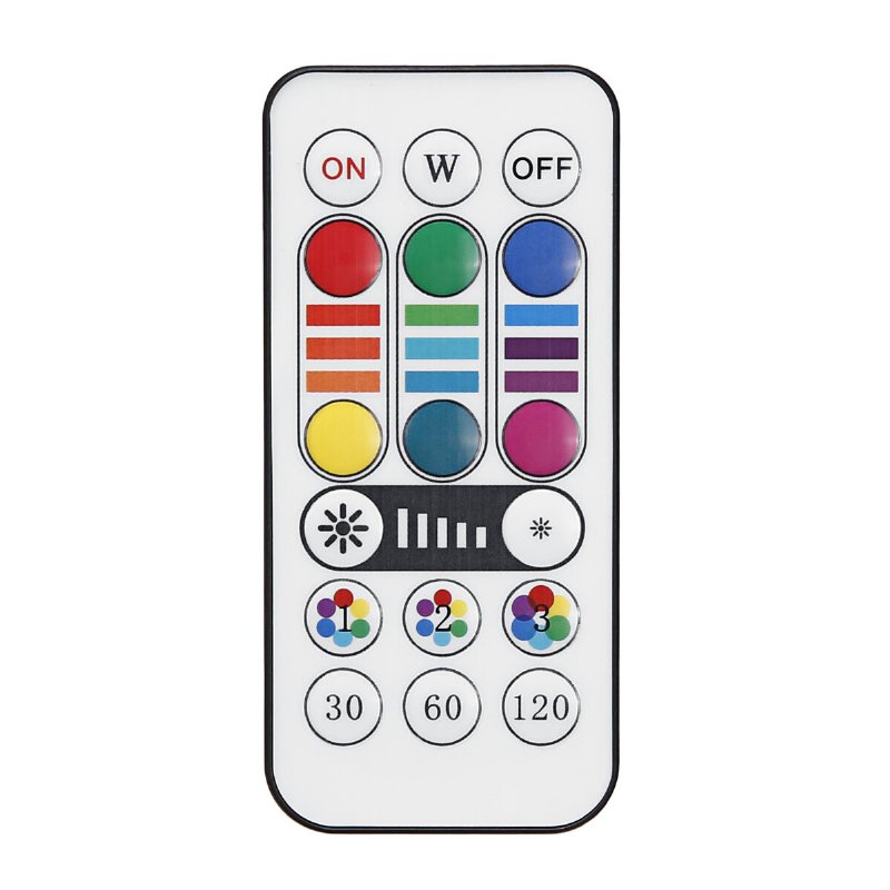 Elfeland 4st Rgb 16 Färger Runda Skåplampor Fjärrkontroll 1000mah Usb Uppladdningsbar