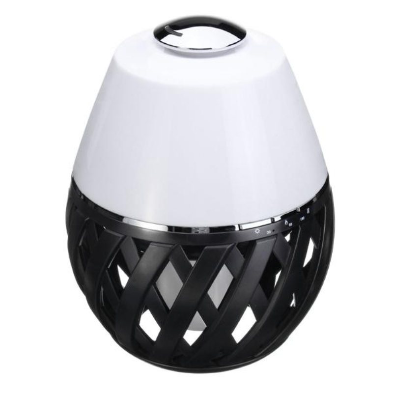 Färgglad Led Torch Flame Flicker Nattljus Luftfuktare Aroma Oil Diffuser Luftrenare