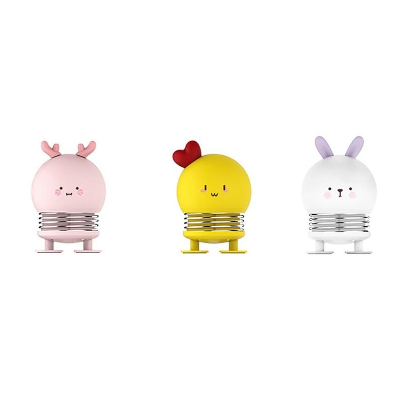 Kreativ Led Cartoon Spring Switch Kanin Hjort Nattlampa För Barn Leksak Tryckavlastning Present
