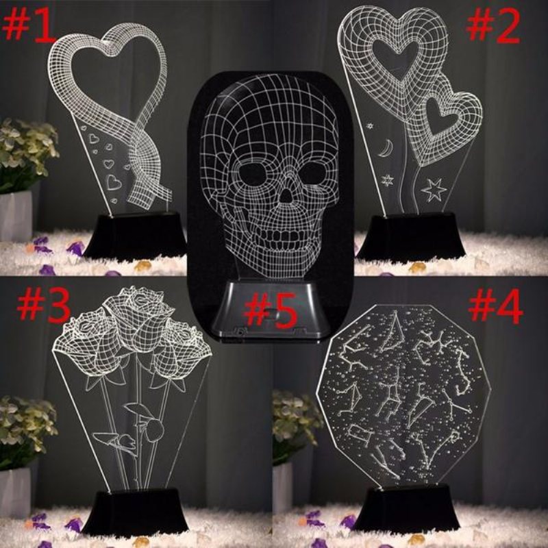 Led 3d Nattlampa Usb Creative Home Energisparande Sänglampa