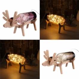 Led-glas Fairy Älg Hjortljus Flaskburk Nattljus Bordslampa Jul Heminredning Present