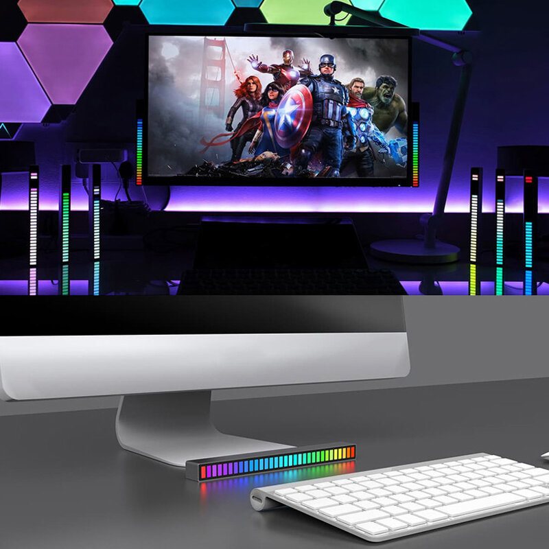 Led-ljus Inre Atmosfärsljus Rgb Led-strip-ljus Med Trådlös Usb-fjärrkontroll För Musik Med 8 Lägen För Heminredning