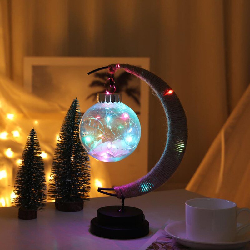 Led Moon Wishing Ball Modeling Light Crescent Shape Memorial Lampa För Heminredning