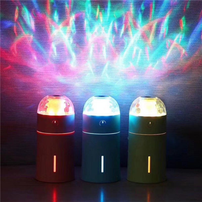 Mini 175 Ml Färgglad Usb Bärbar Led-nattlampa Projektionsluftfuktare Med Scenljuseffekt