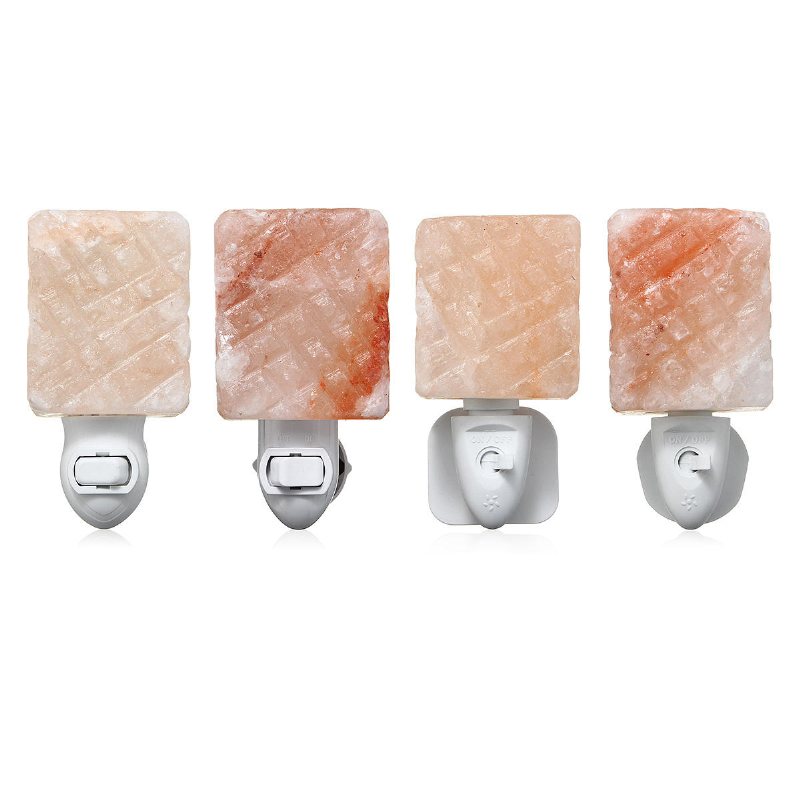 Naturlig Kristall Himalaya Glöd Handsnidade Salt Nattlampa Vägglampa Ac110-240v