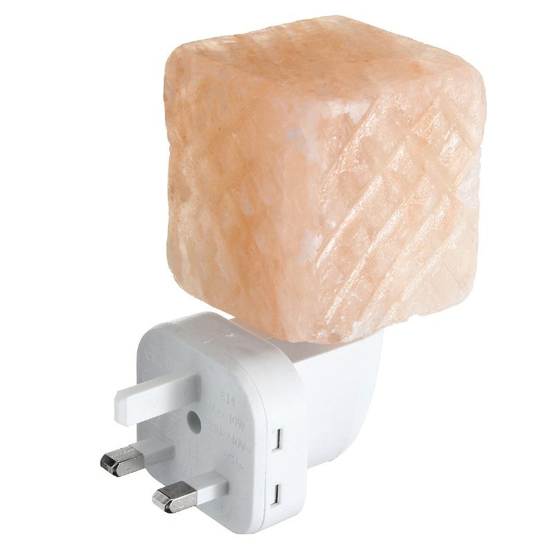Naturlig Kristall Himalaya Glöd Handsnidade Salt Nattlampa Vägglampa Ac110-240v