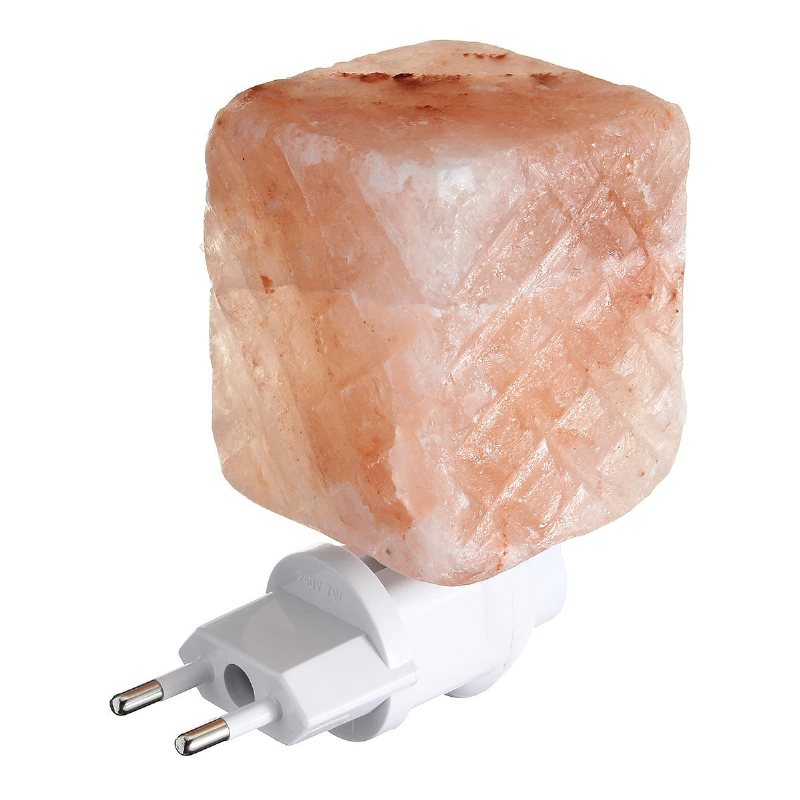 Naturlig Kristall Himalaya Glöd Handsnidade Salt Nattlampa Vägglampa Ac110-240v