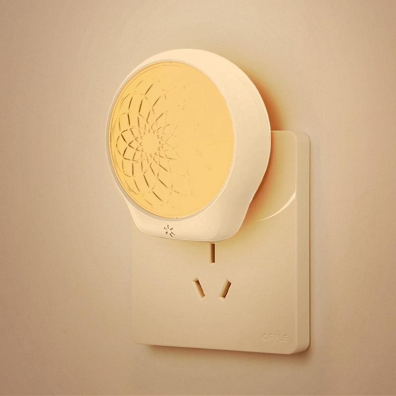 Smart Ljussensor Led Plug-in Vägg Nattlampa Blommönster Belysning För Hem Sovrum Ac100-240v