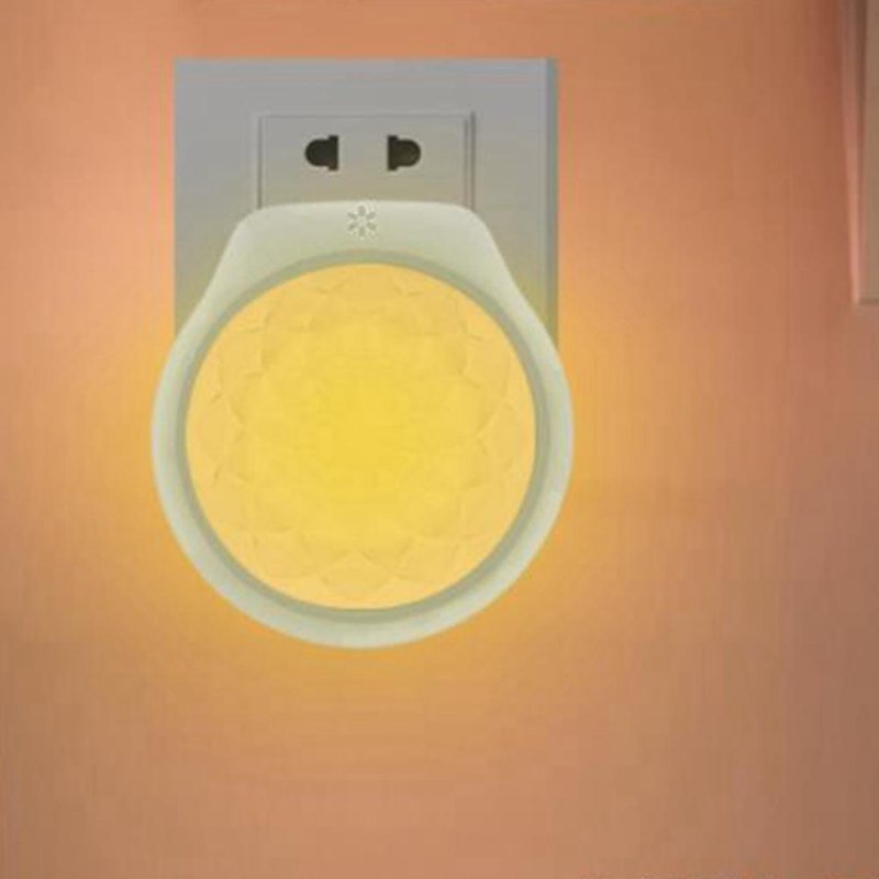 Smart Ljussensor Led Plug-in Vägg Nattlampa Blommönster Belysning För Hem Sovrum Ac100-240v